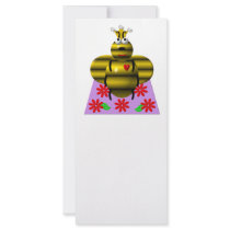 Cute queen bee on a quilt custom rack cards