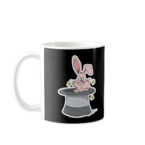 cute rabbit in magic hat mugs