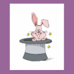 cute rabbit in magic hat