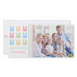 Cute Rabbits Happy Easter Personalized Photo Card