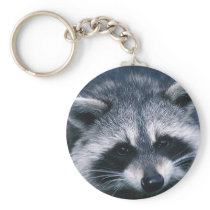 Cute Raccoon Close-Up Keychain