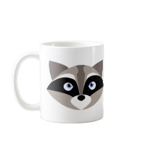 Cute Raccoon Face Coffee Mug