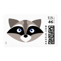 Cute Raccoon Face Postage