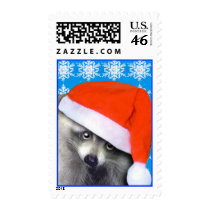 cute raccoon santa postage by teeshop cute raccoon santa postage
