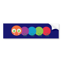 Cute Rainbow Caterpillar bumper stickers by toxiferous Cute Rainbow Caterpillar bumper stickers