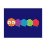Cute Rainbow Caterpillar Post Cards