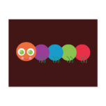 Cute Rainbow Caterpillar Post Card