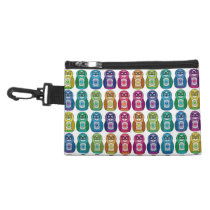 Cute Rainbow Matryoshka Owls Accessories Bag
