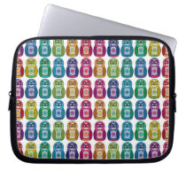 Cute Rainbow Matryoshka Owls Computer Sleeves