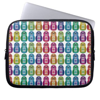 Cute Rainbow Matryoshka Owls fuji_electronicsbag