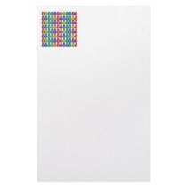 Cute Rainbow Matryoshka Owls Stationery Paper