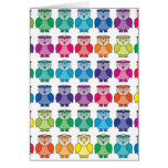 Cute Rainbow Owl Pattern Card