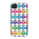 Cute Rainbow Owl Pattern Case-Mate iPhone 4 Case