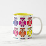 Cute Rainbow Owl Pattern Coffee Mug