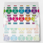 Cute Rainbow Owl Pattern Envelope