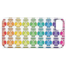 Cute Rainbow Owl Pattern iPhone 5 Case