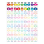 Cute Rainbow Owl Pattern Personalized Letterhead