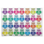 Cute Rainbow Owl Pattern Placemats