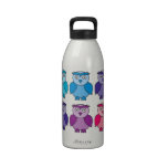 Cute Rainbow Owl Pattern Water Bottles