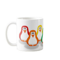 Cute Rainbow Penguins Mug