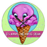 Cute Raspberry Scoop. Ice Cream Shop business.Mnt Clocks