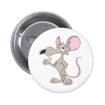 Cute Rat Pinback Button