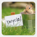 Cute Recycling Chipmunk stickers