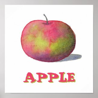 Cute Red Apple Painting