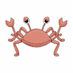 Cute Red Beach Crab Cartoon Character Design Photo Cut Outs