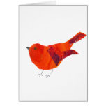 Cute Red Bird Card