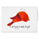 Cute Red Bird Forgive Me Card