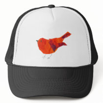 Cute Red Bird Mesh Hats