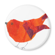Cute Red Bird Refrigerator Magnet