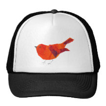 Cute Red Bird Mesh Hats