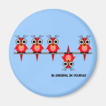 cute red birds magnet