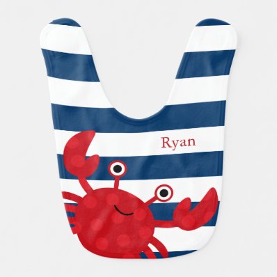 Cute Red Crab Bibs