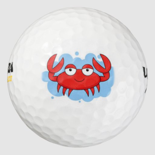 cute red crab golf ball pack of golf balls Zazzle