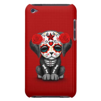 Cute Red Day of the Dead Puppy Dog Barely There iPod Case