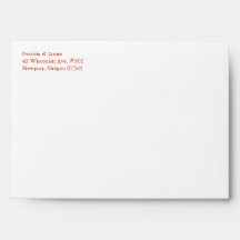 Cute Red Floral Wedding Invitation A7 Envelopes