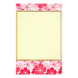 Cute red flowers Stationery stationery