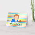 Cute red-haired baby card