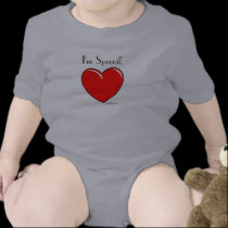 Cute Red Heart  I'm Special! t-shirts