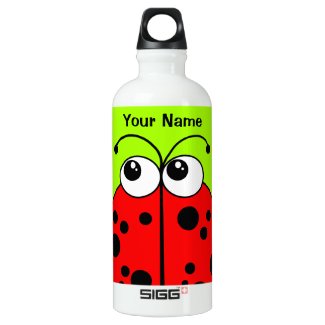 Cute Red Ladybug on Green Personalized