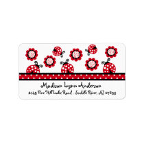 CUTE Red Ladybugs Return Address Label