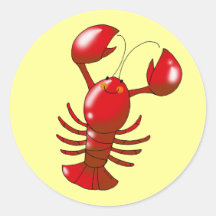 Cute red lobster stickers