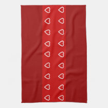 Cute Red Love Hearts kitchen tea towel american mojo kitchen towels