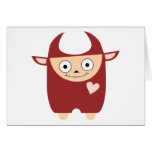 Cute Red Monster Card