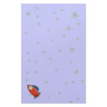Cute Red Rocket &amp; Stars Stationery