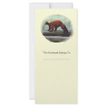 Cute Red-Ruffed Lemur Red Fur White Neck Bookmark Rack Cards