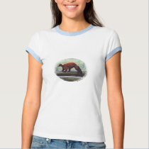 Cute Red-Ruffed Lemur Red Fur White Neck Shirt
